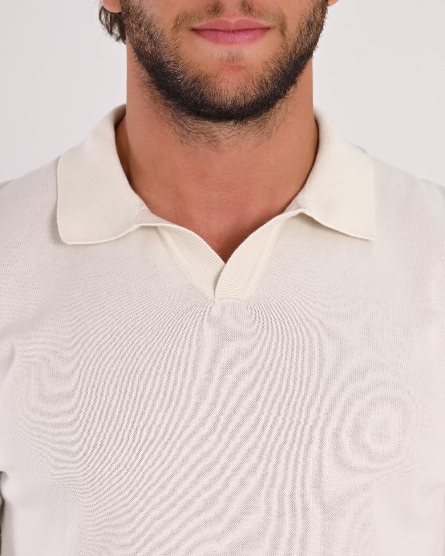 Knitted Polo - Beige