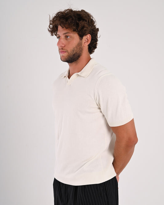 Knitted Polo - Beige