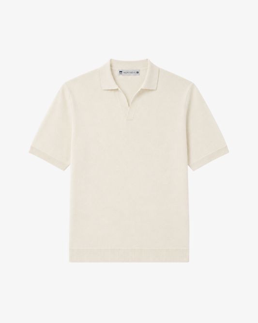 Knitted Polo - Beige