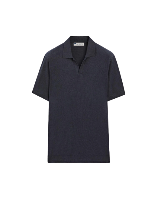 Knitted Polo - Navy