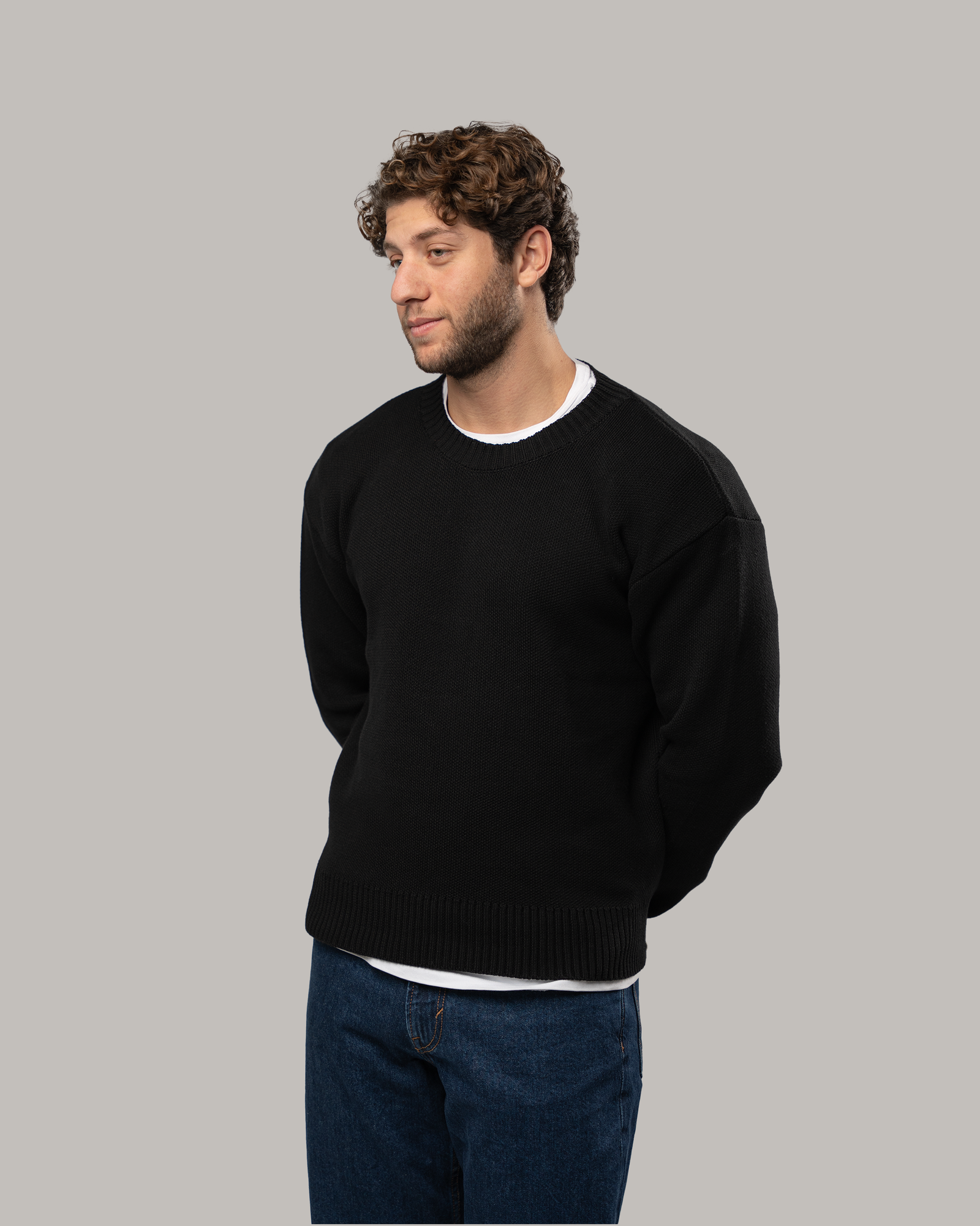 Knitted Crewneck - Black