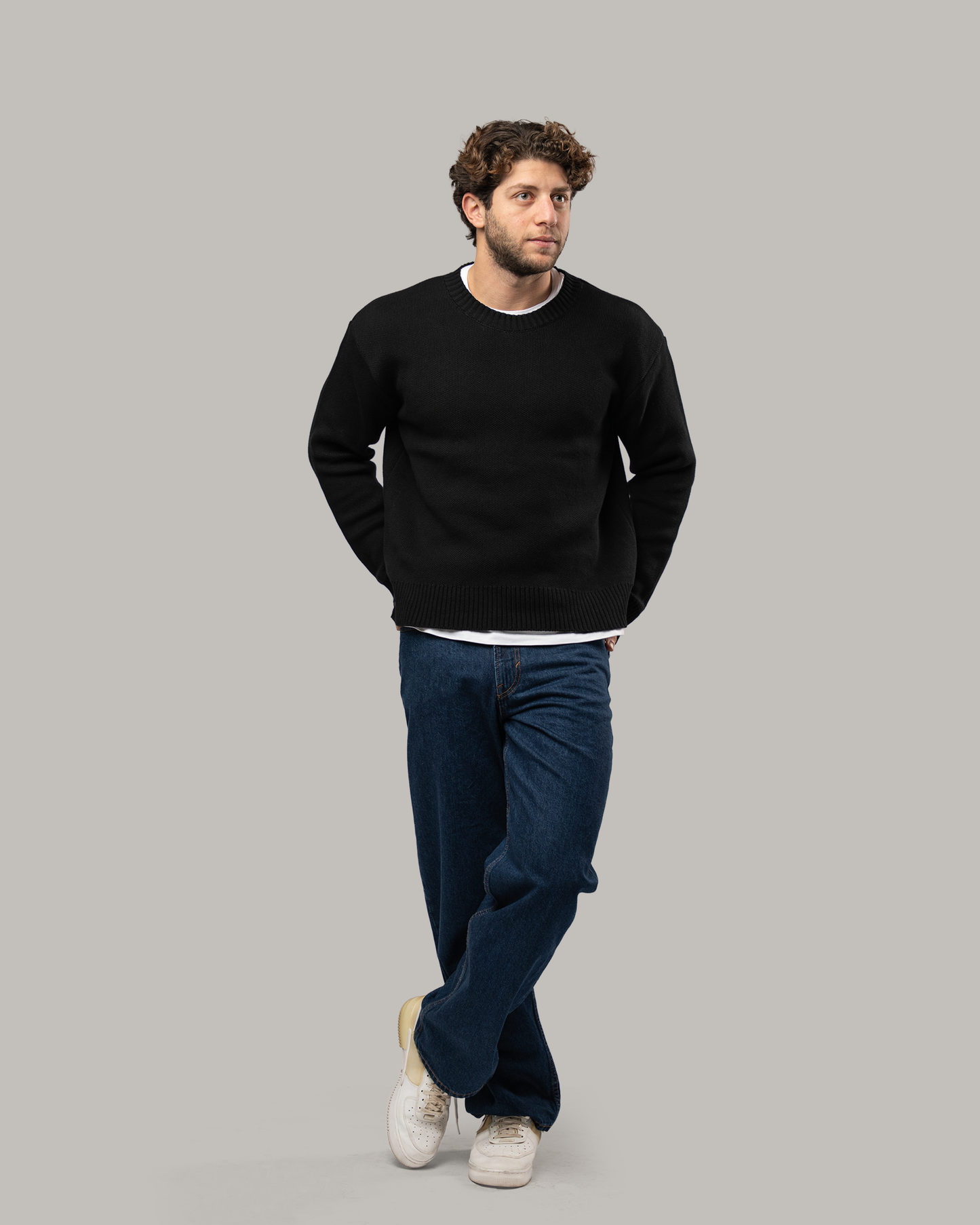 Knitted Crewneck - Black