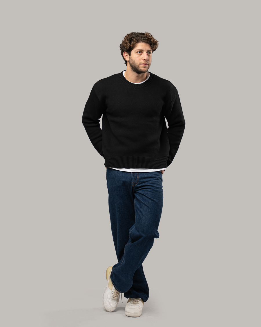 Knitted Crewneck - Black