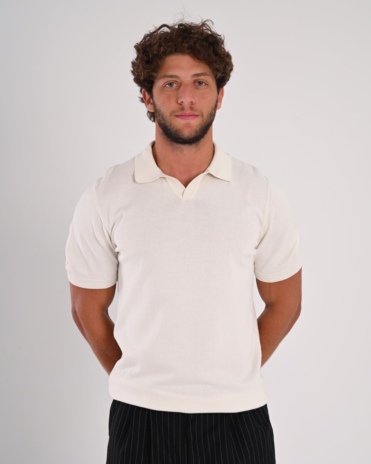 Knitted Polo - Beige