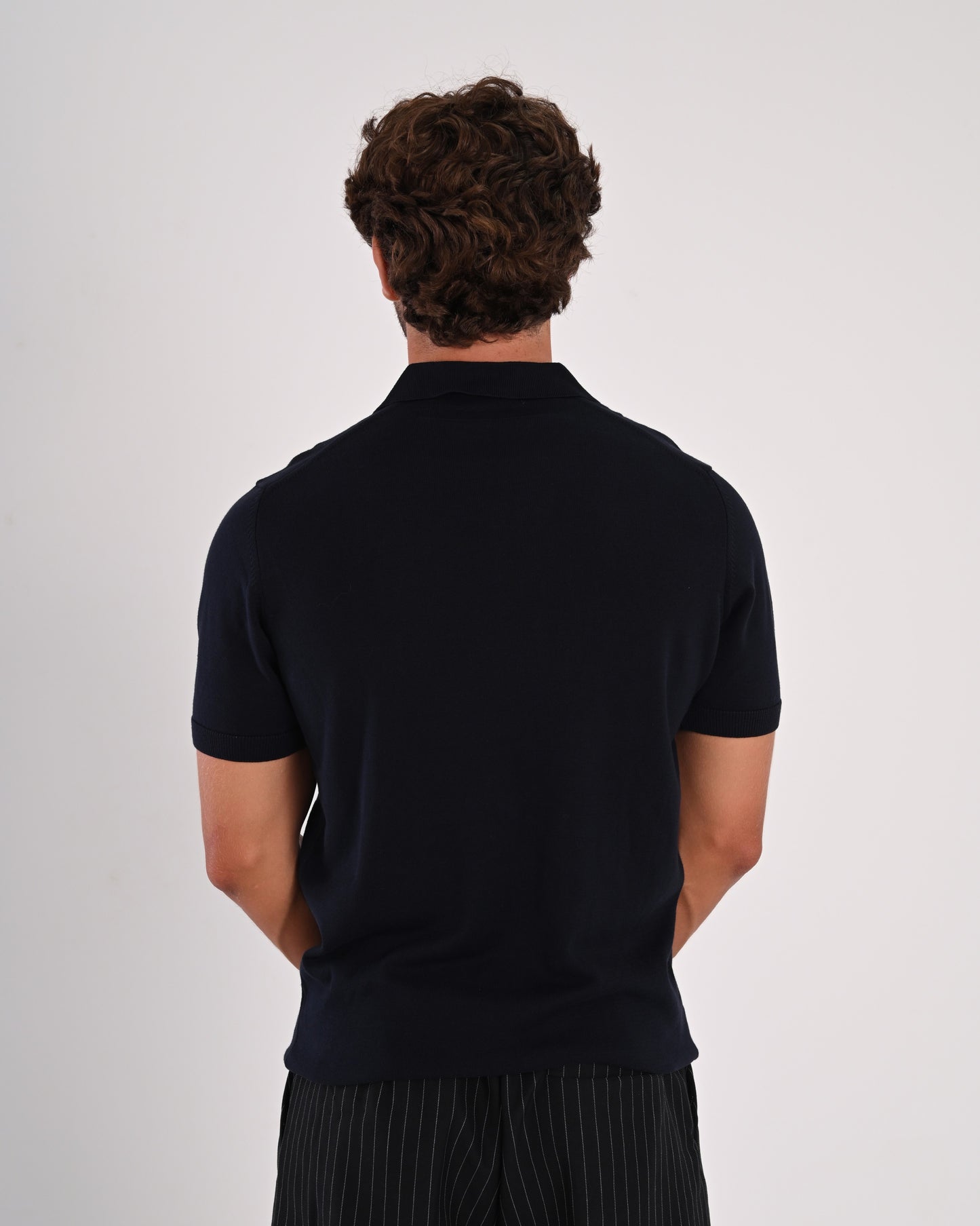 Knitted Polo - Navy