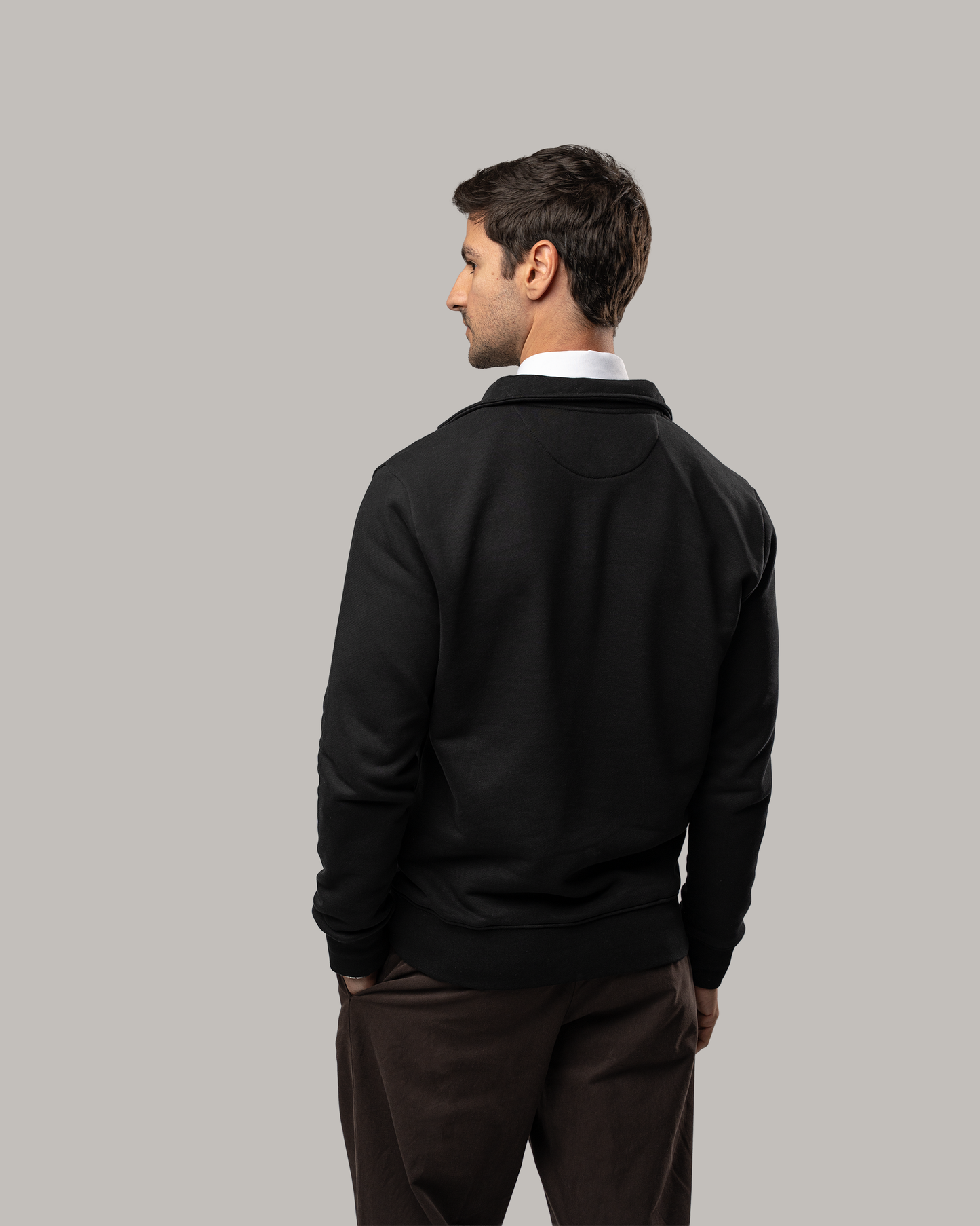 Quarter Zipper - Black