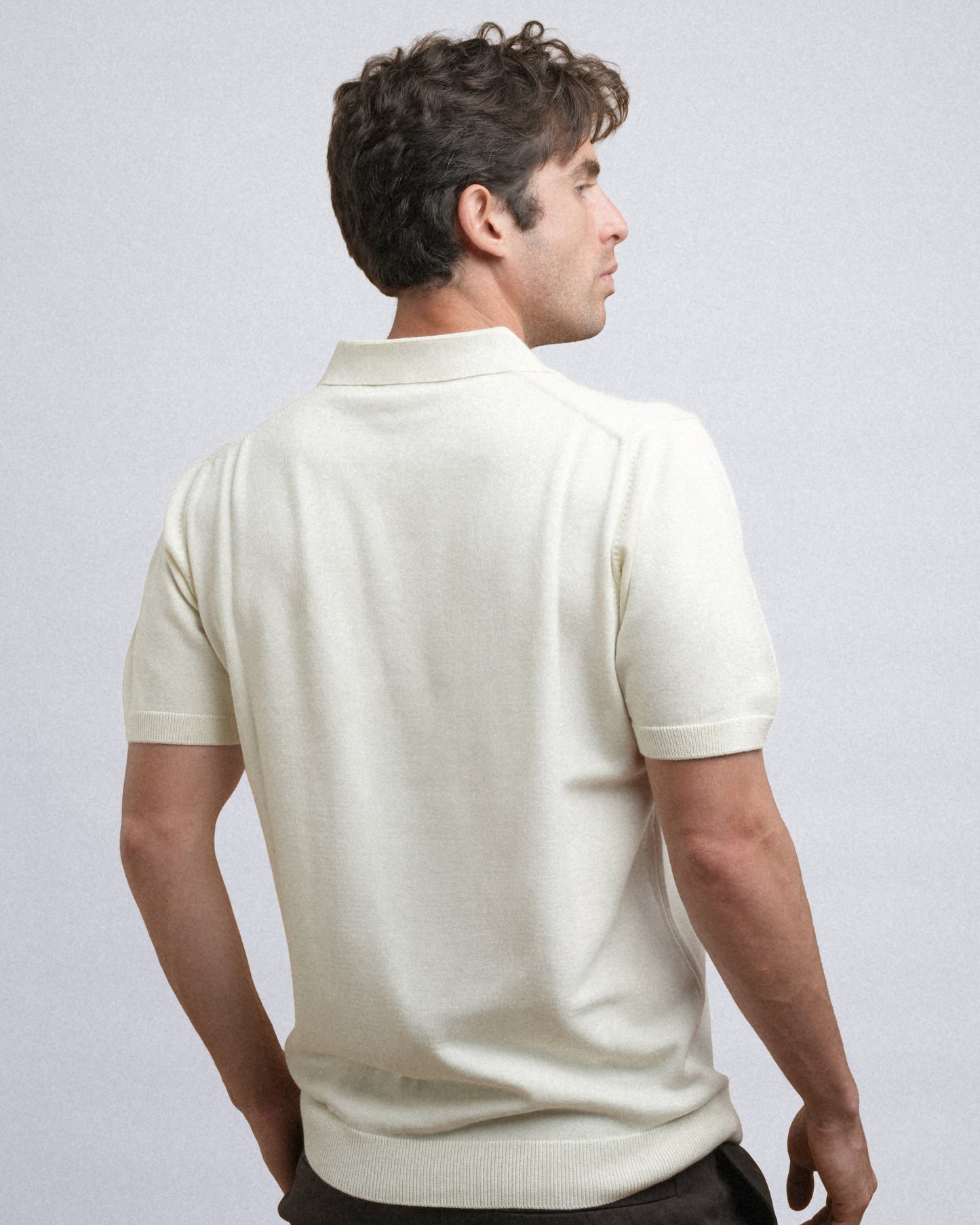 Knitted Polo - Beige
